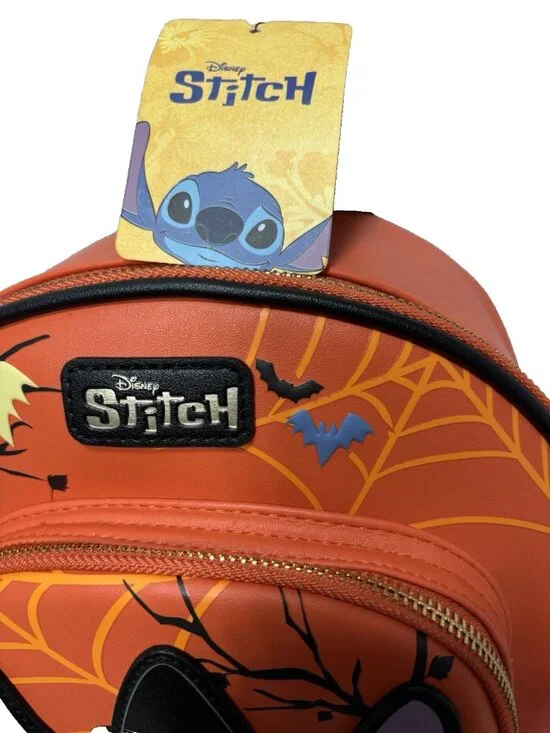 Disney Lilo & Stitch Halloween Mini Backpack Cute Spooky Trick or Treat Bag NEW - Picture 2 of 10